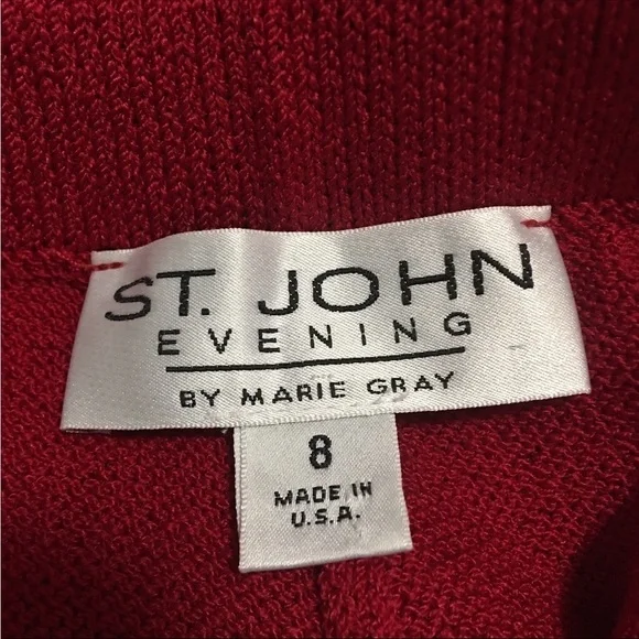 St. John Red Dress Pants Size 8